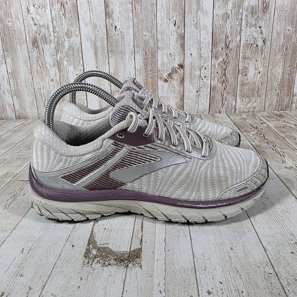 Brooks Adrenaline GTS 19 Womens Running Shoes Grey Purple 1202841B064 Size 7.5 B